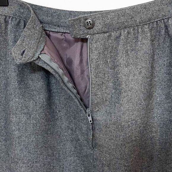 SASSON Vintage Gray Wool Blend Midi Skirt Sz 8 - Picture 10 of 12
